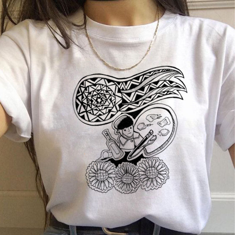 Van Gogh Aesthetic Oil Painting Women's Short Sleeve T-Shirt