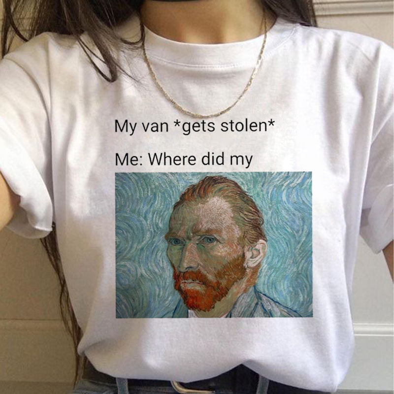 Van Gogh Aesthetic Oil Painting Women's Short Sleeve T-Shirt